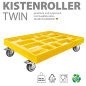 Preview: KISTENROLLER TWIN 800x600 RAL 1021 gelb